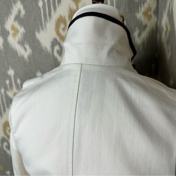 Ralph Lauren Cream with Black Trim Brushed Moleskin Cotton Waist Coat Gilet Vest - Picture 5 of 16
